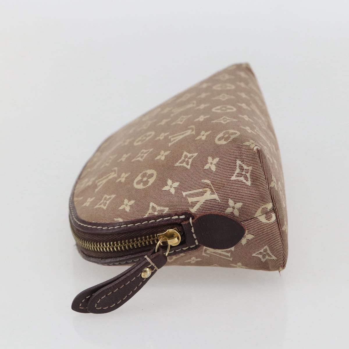 LOUIS VUITTON Monogram Idylle Pochette Cosmetic Pouch Sepia M40377 Auth 156292