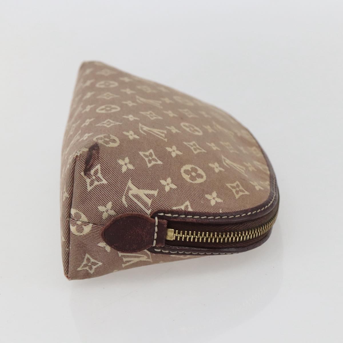 LOUIS VUITTON Monogram Idylle Pochette Cosmetic Pouch Sepia M40377 Auth 156292