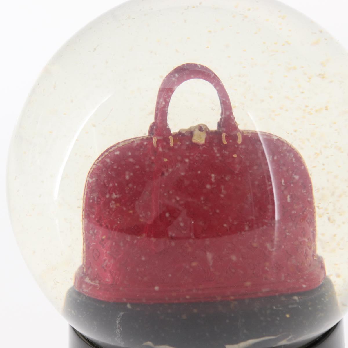 LOUIS VUITTON Alma Snow Globe Glass VIP Limited Clear LV Auth 156296