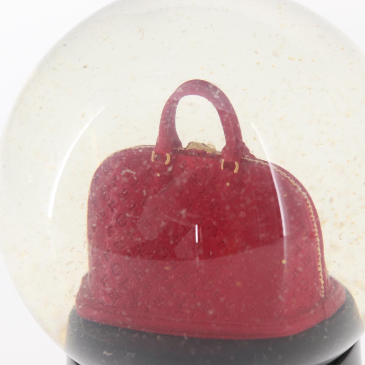 LOUIS VUITTON Alma Snow Globe Glass VIP Limited Clear LV Auth 156296