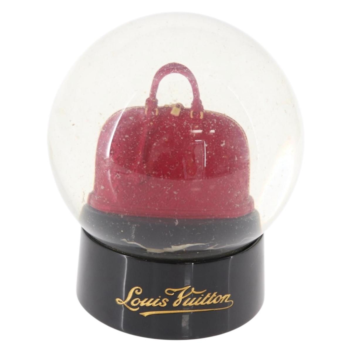 LOUIS VUITTON Alma Snow Globe Glass VIP Limited Clear LV Auth 156296