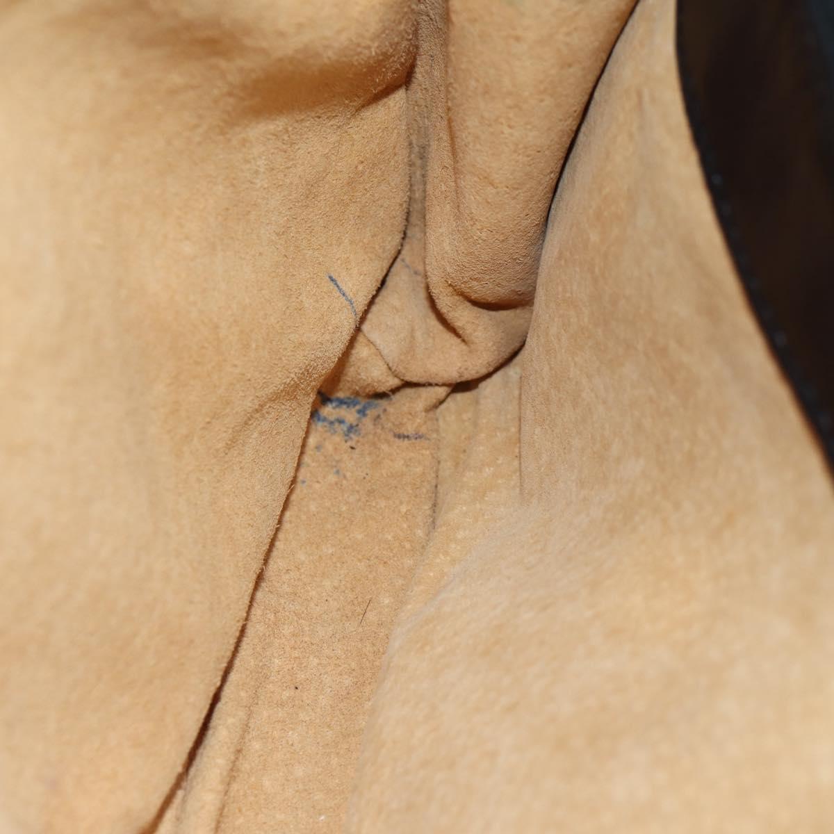 BOTTEGA VENETA INTRECCIATO Shoulder Bag Leather Black Gold Auth 156326V