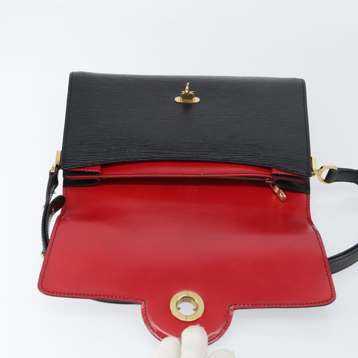LOUIS VUITTON Epi Free Run Bicolor Shoulder Bag Red Black M52417 LV Auth 156327