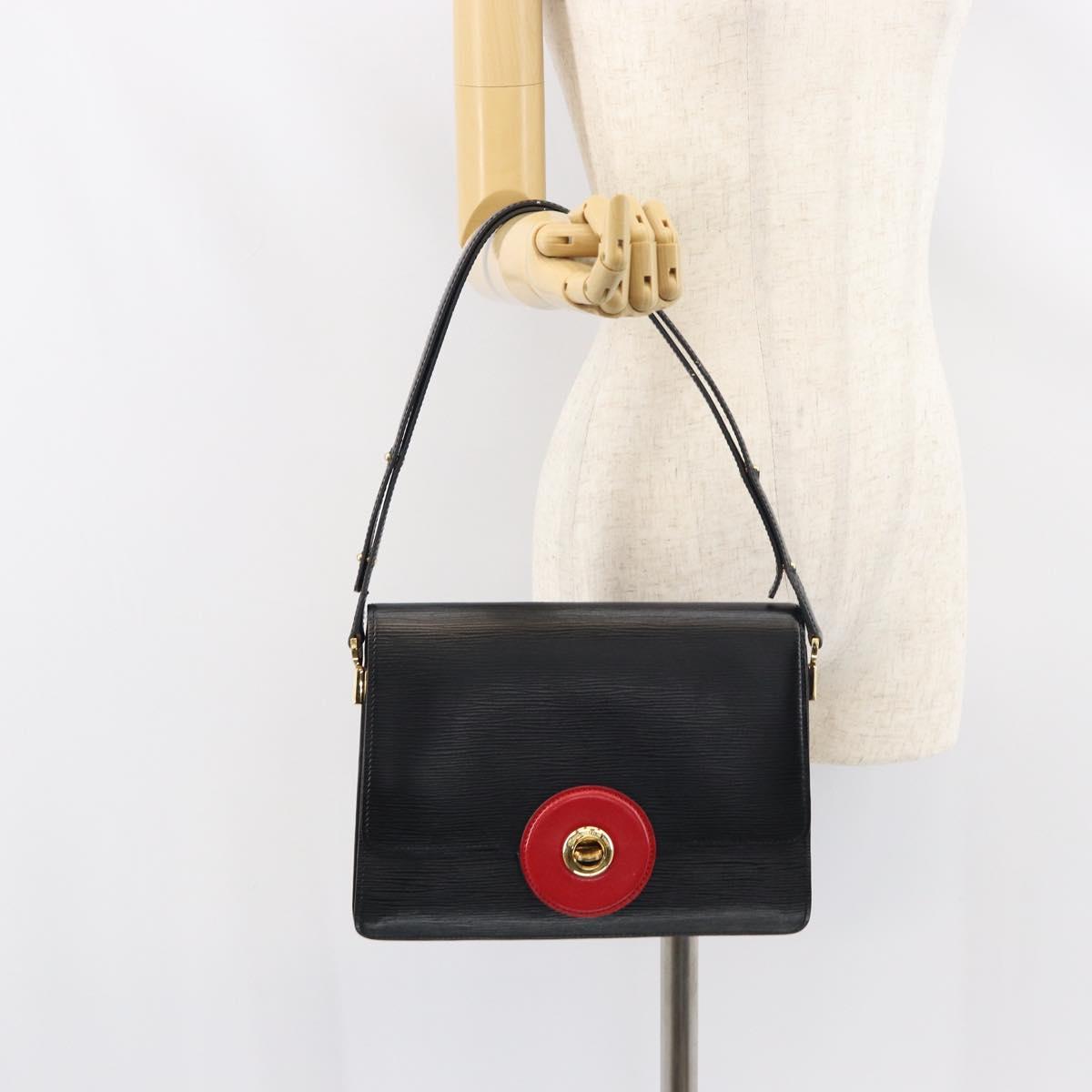 LOUIS VUITTON Epi Free Run Bicolor Shoulder Bag Red Black M52417 LV Auth 156327