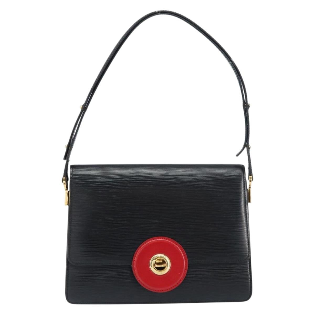 LOUIS VUITTON Epi Free Run Bicolor Shoulder Bag Red Black M52417 LV Auth 156327