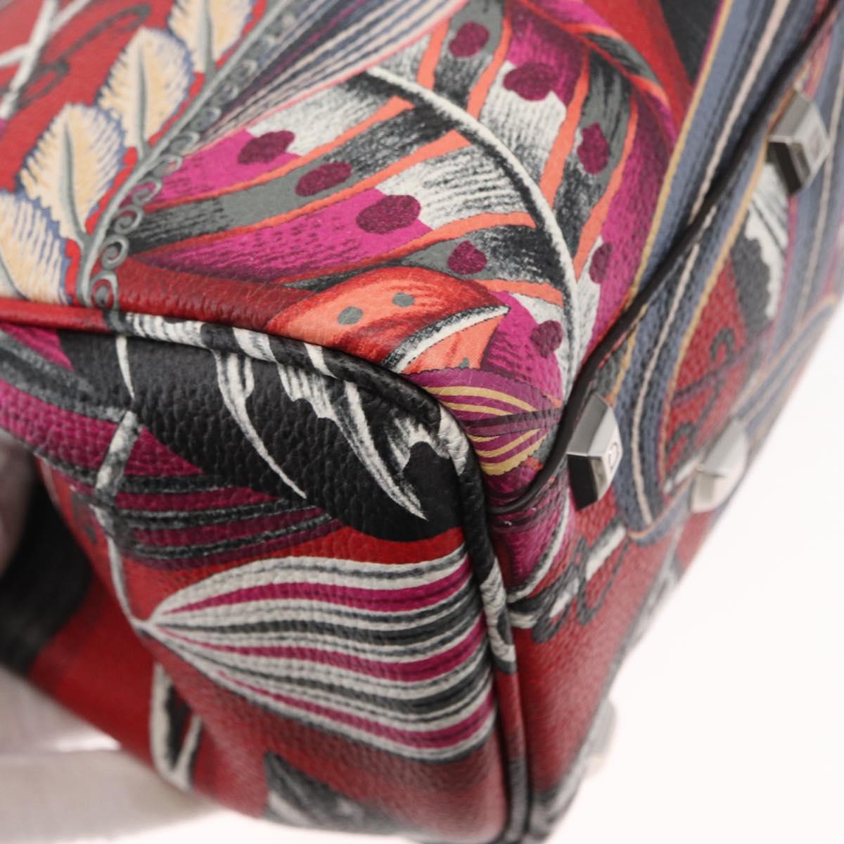 Salvatore Ferragamo Hand Bag Leather 2way Silver Pink Auth 156332SAM