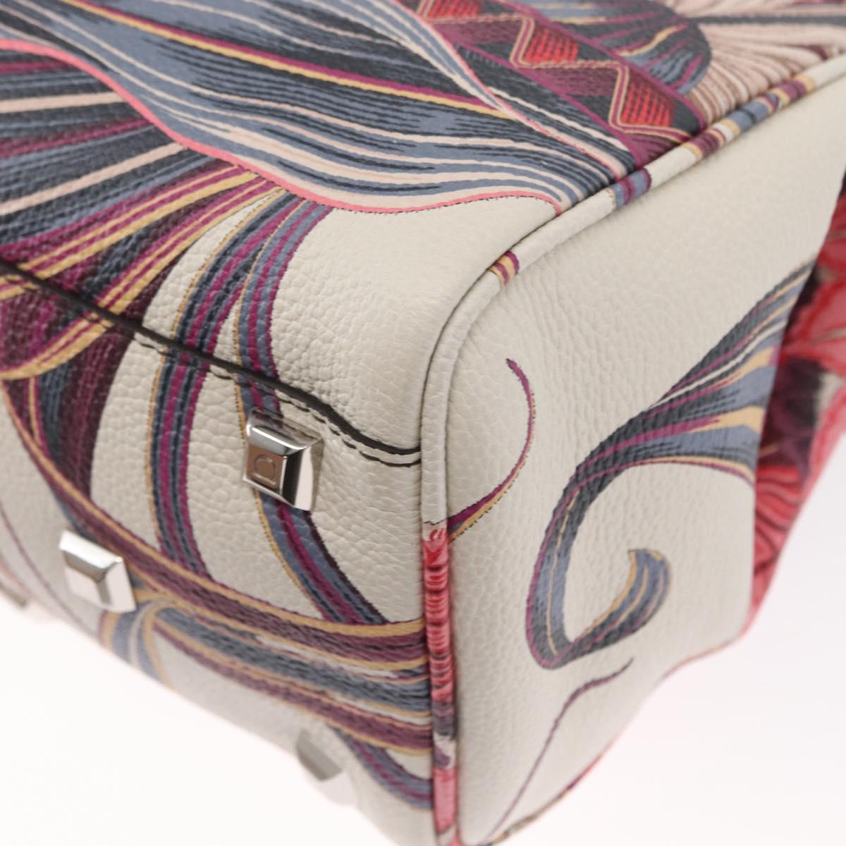 Salvatore Ferragamo Hand Bag Leather 2way Silver Pink Auth 156332SAM