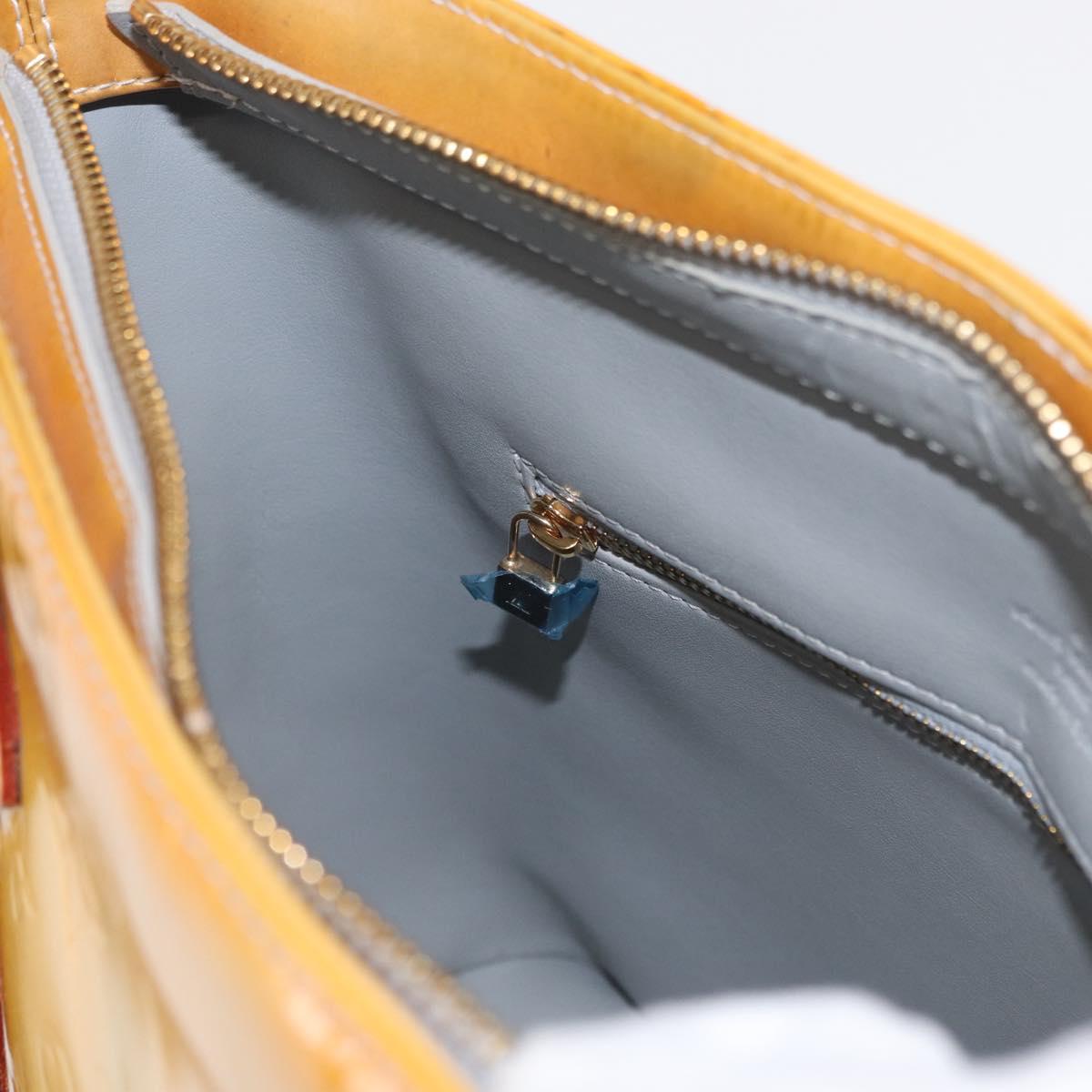 LOUIS VUITTON Monogram Vernis Houston Hand Bag Gris M91053 LV Auth 156340