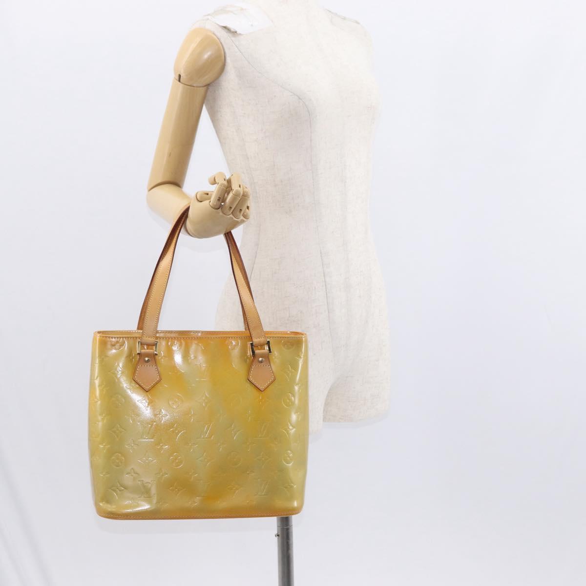 LOUIS VUITTON Monogram Vernis Houston Hand Bag Gris M91053 LV Auth 156340