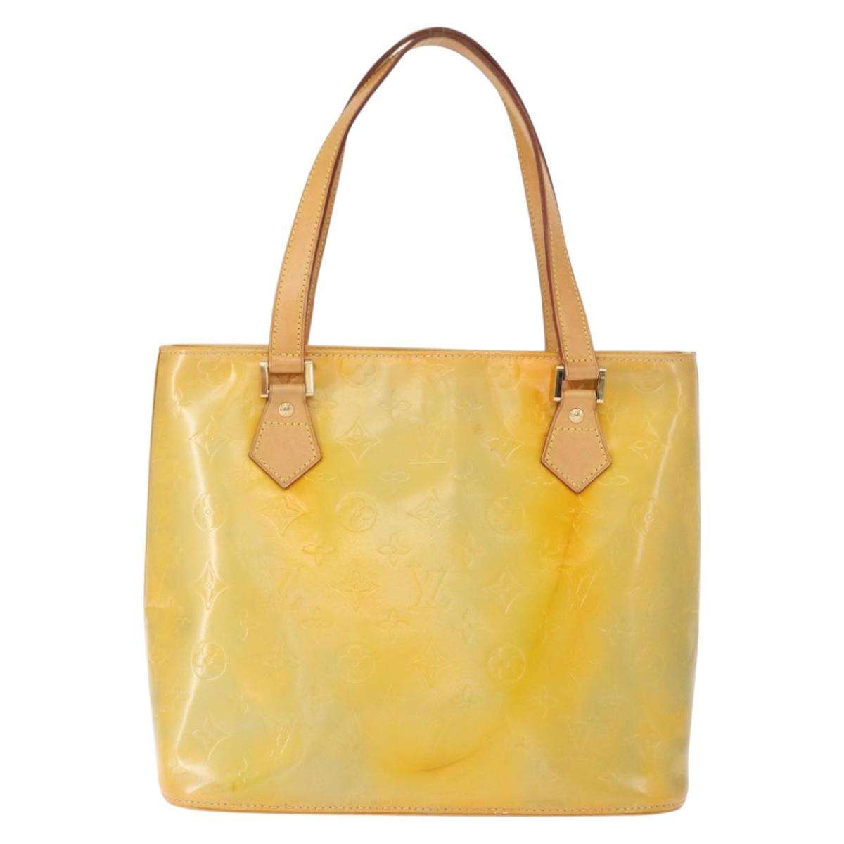 LOUIS VUITTON Monogram Vernis Houston Hand Bag Gris M91053 LV Auth 156340