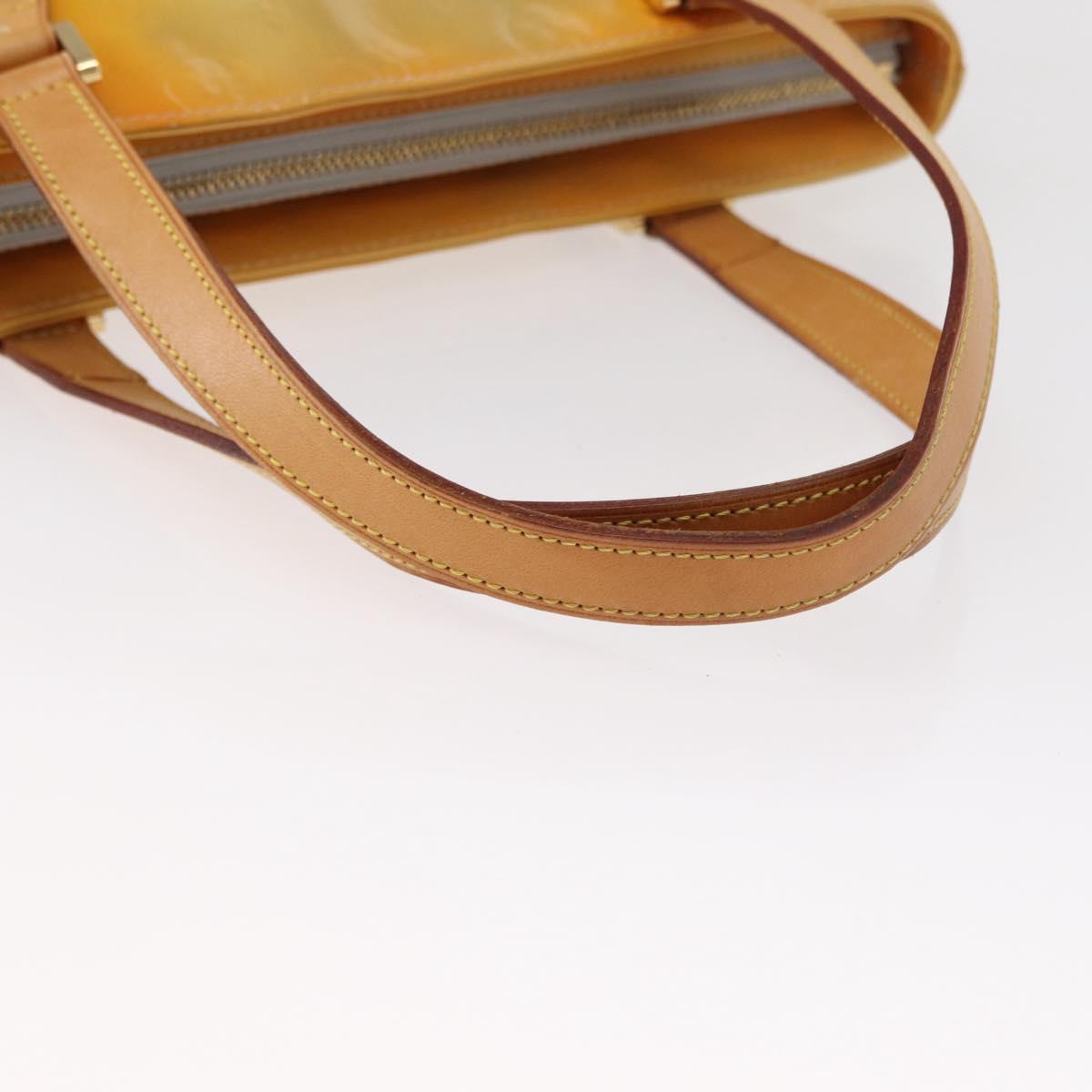 LOUIS VUITTON Monogram Vernis Houston Hand Bag Gris M91053 LV Auth 156340