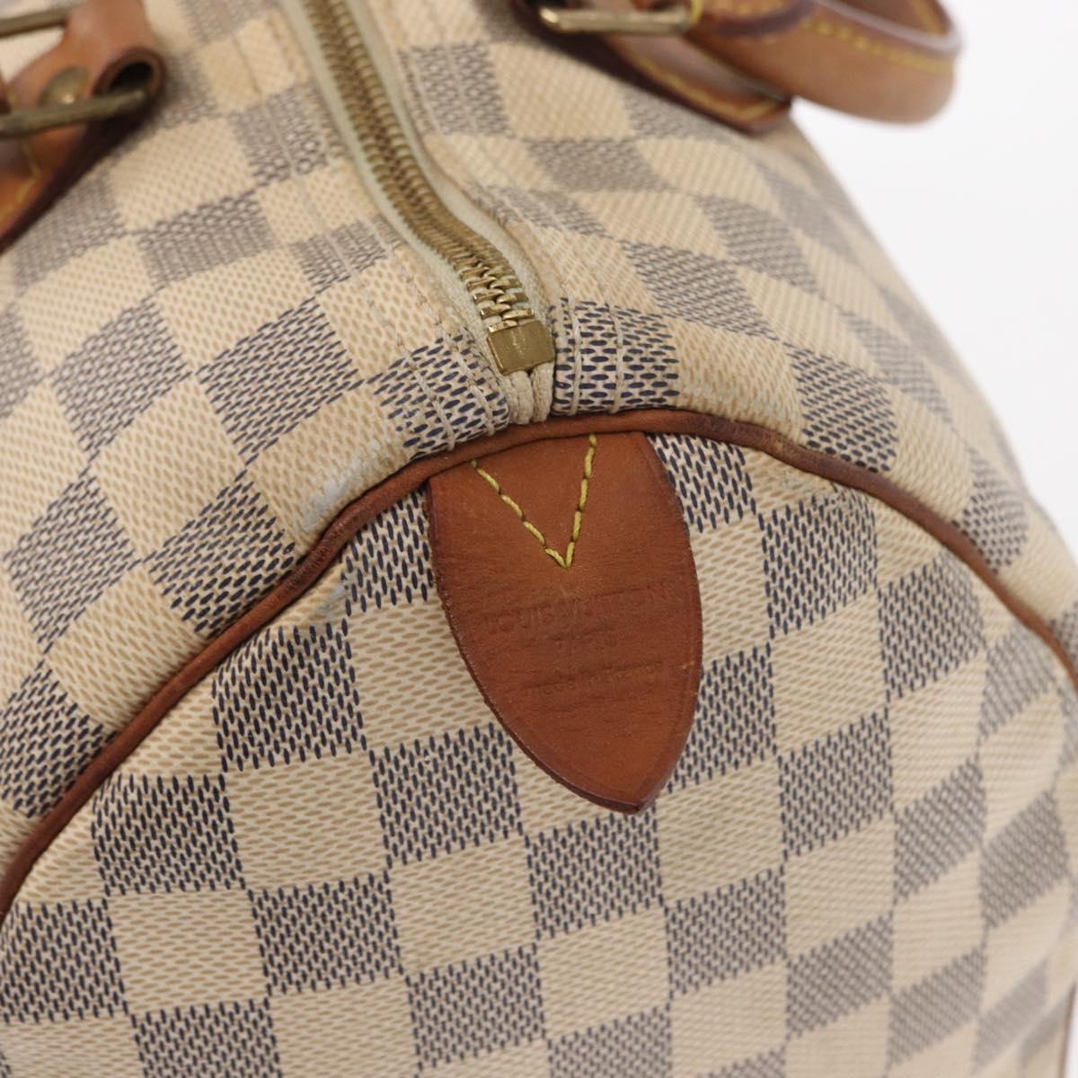 LOUIS VUITTON Damier Azur Speedy 30 Hand Bag N41533 LV Auth 156343