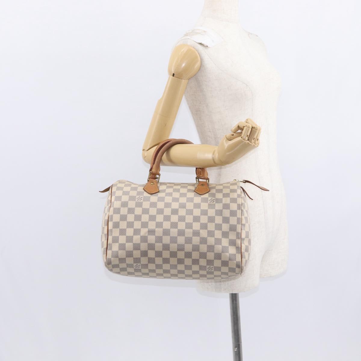 LOUIS VUITTON Damier Azur Speedy 30 Hand Bag N41533 LV Auth 156343