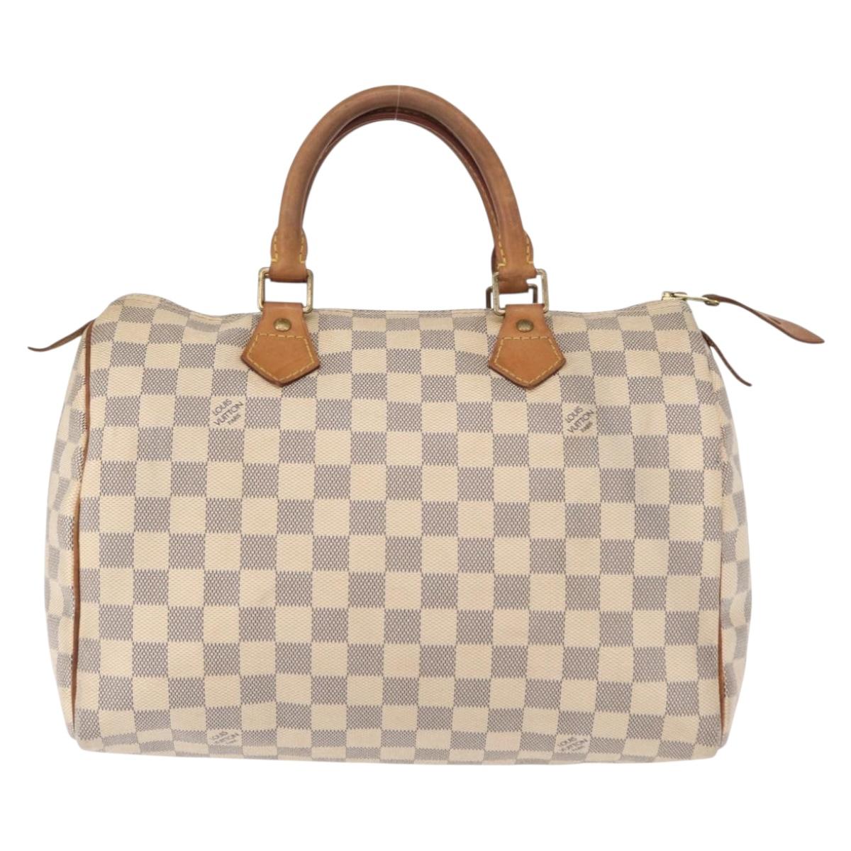 LOUIS VUITTON Damier Azur Speedy 30 Hand Bag N41533 LV Auth 156343