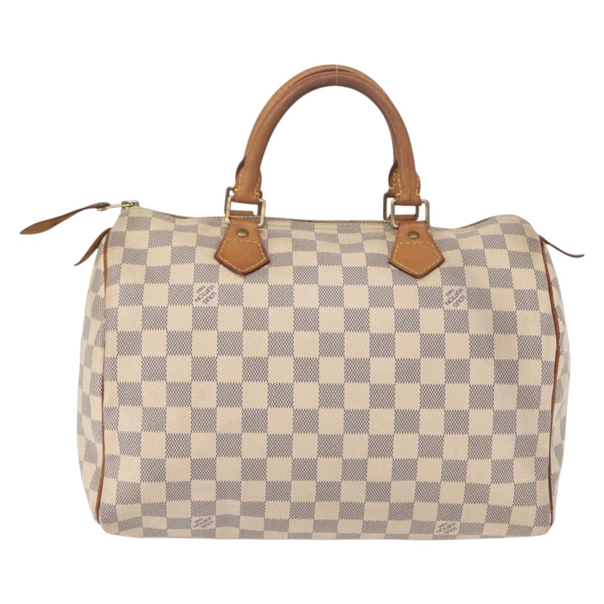 LOUIS VUITTON Damier Azur Speedy 30 Hand Bag N41533 LV Auth 156343