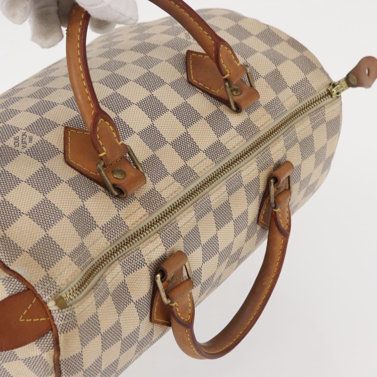 LOUIS VUITTON Damier Azur Speedy 30 Hand Bag N41533 LV Auth 156343