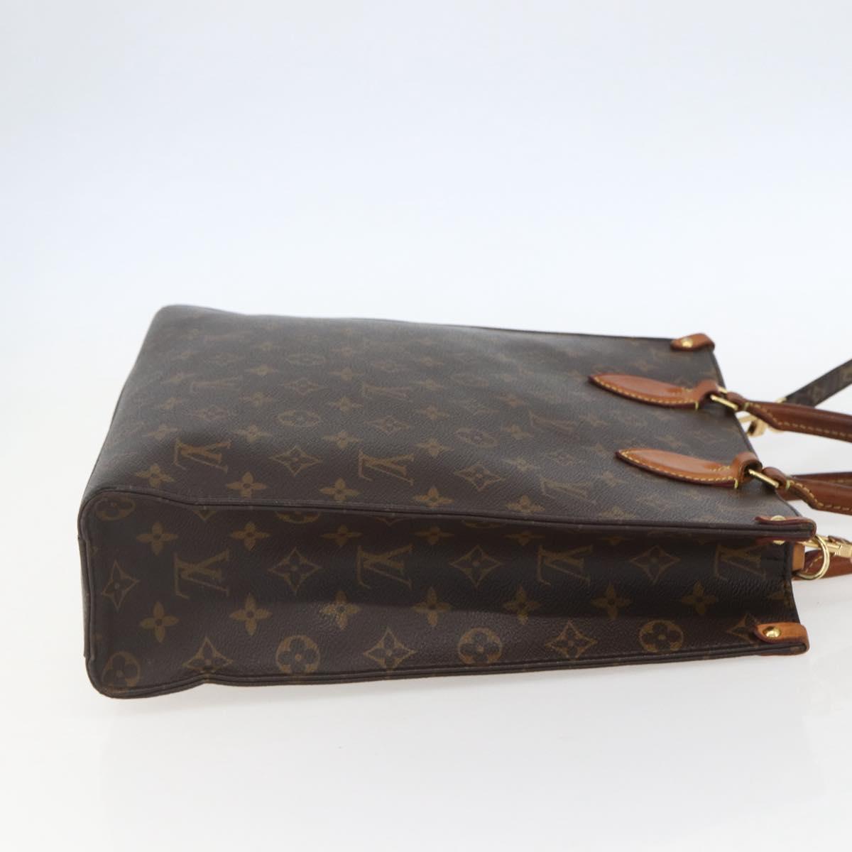 LOUIS VUITTON Monogram Sac Plat PM Hand Bag M51140 LV Auth 156344