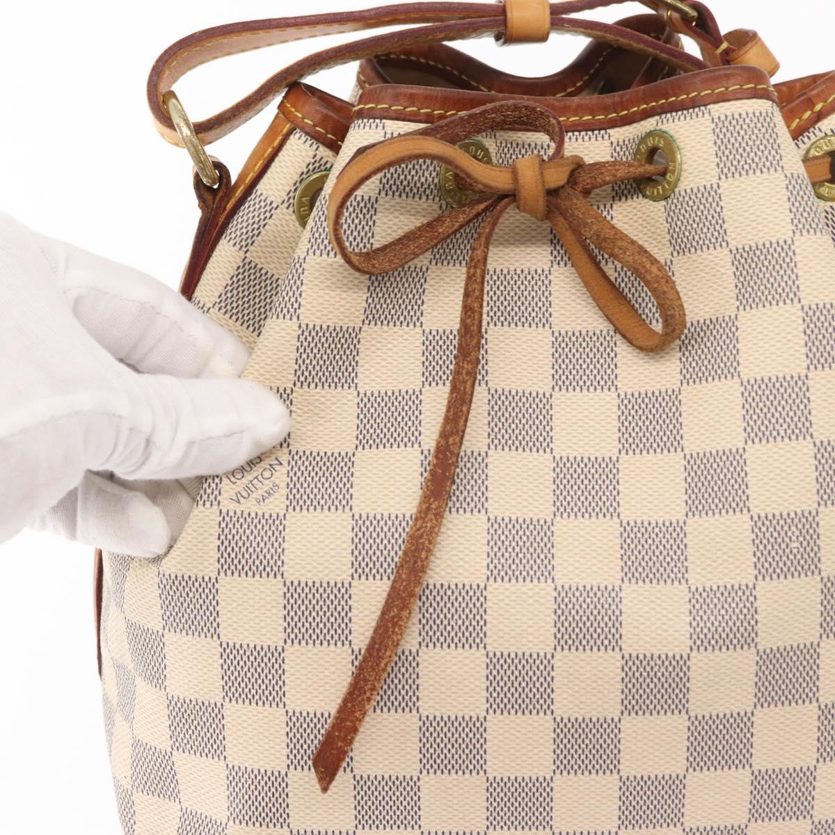 LOUIS VUITTON Damier Azur Noe BB Shoulder Bag N41220 LV Auth 156345