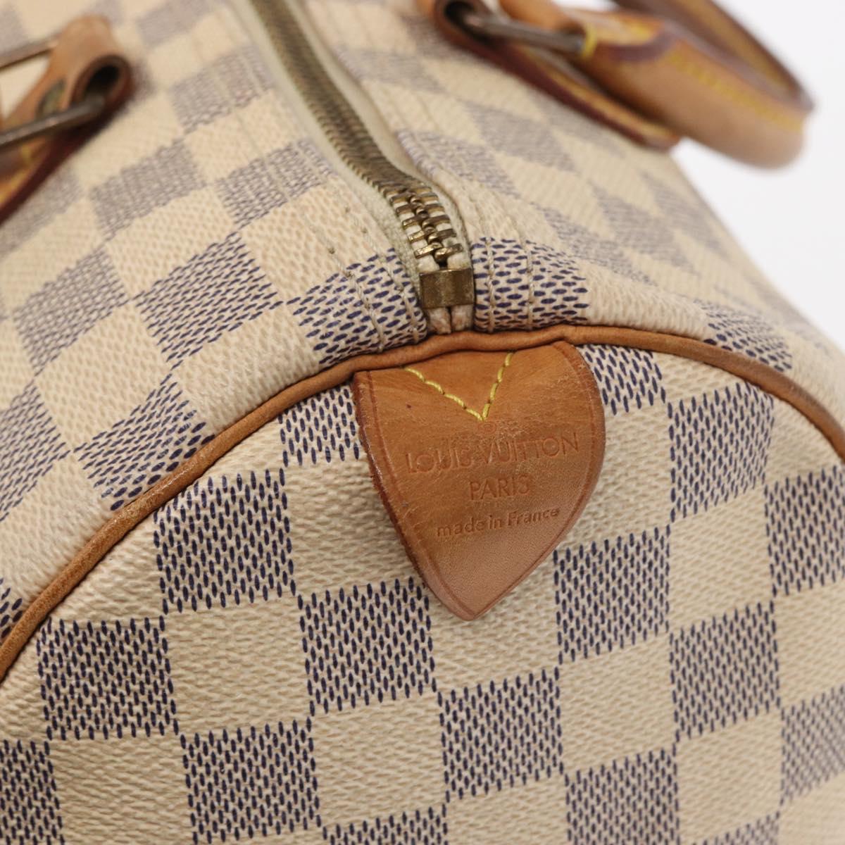 LOUIS VUITTON Damier Azur Speedy 30 Hand Bag N41533 LV Auth 156347