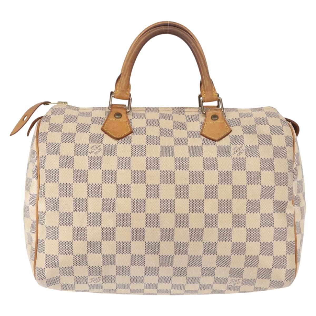 LOUIS VUITTON Damier Azur Speedy 30 Hand Bag N41533 LV Auth 156347