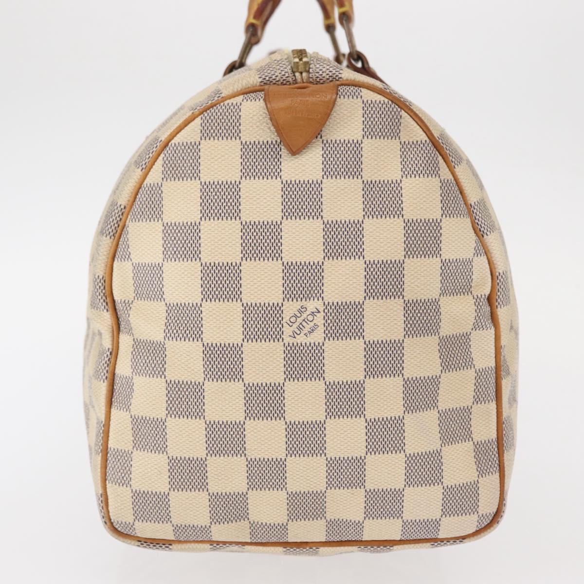 LOUIS VUITTON Damier Azur Speedy 30 Hand Bag N41533 LV Auth 156347