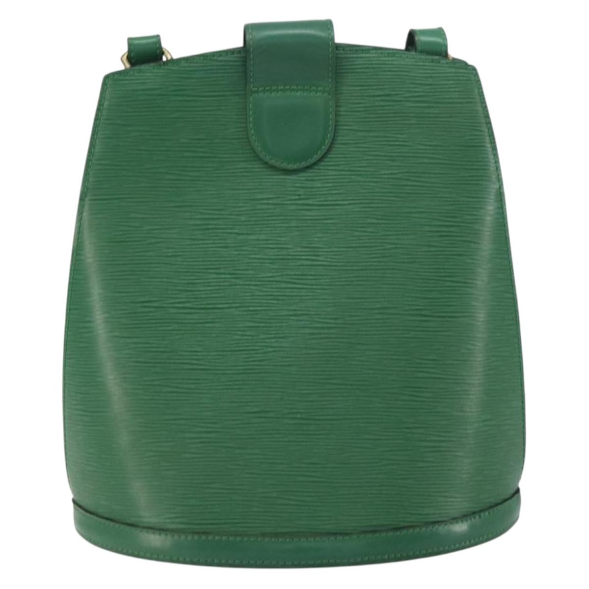 LOUIS VUITTON Epi Cluny Shoulder Bag Green M52254 LV Auth 156348