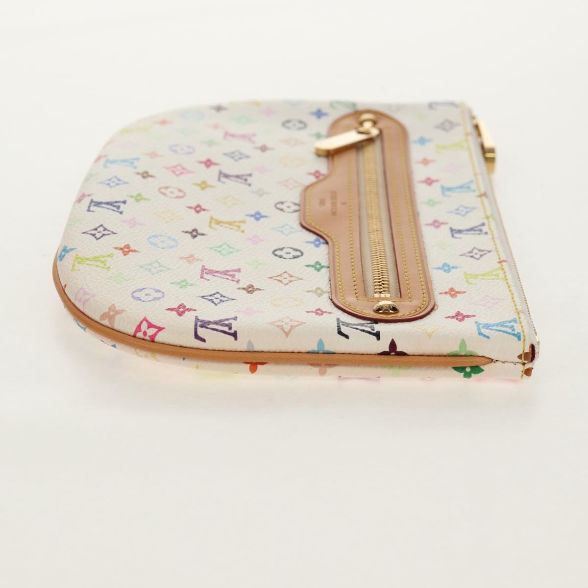 LOUIS VUITTON Monogram Multicolor Pochette GM Pouch White M60027 Auth 156352SV