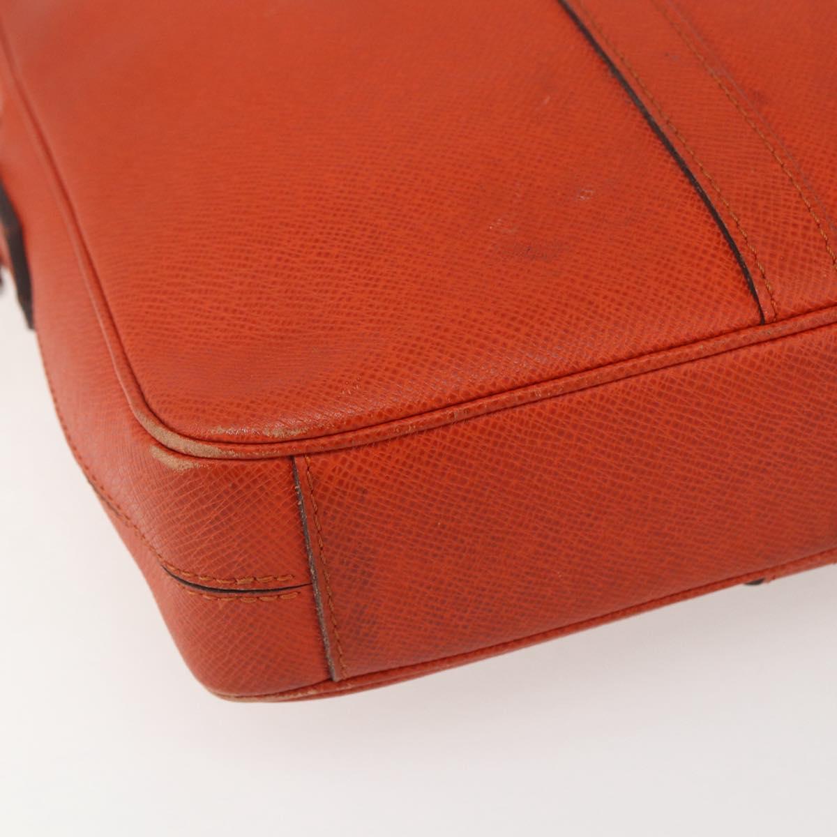 LOUIS VUITTON Taiga Porte Documents Voyage Bag Orange M30637 LV Auth 156354