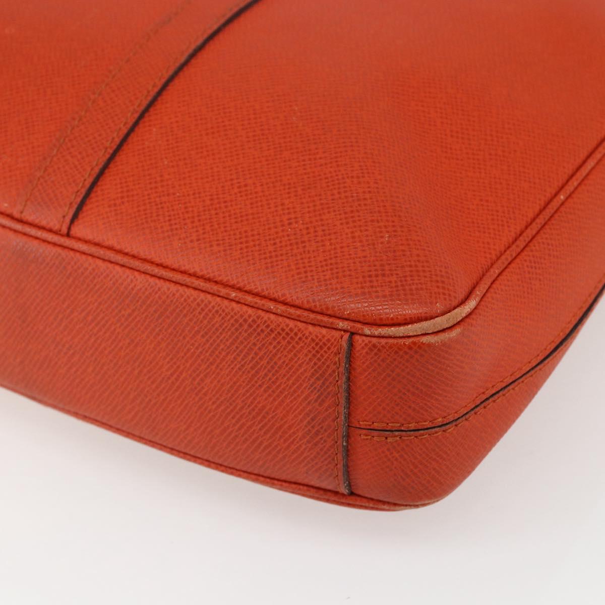 LOUIS VUITTON Taiga Porte Documents Voyage Bag Orange M30637 LV Auth 156354