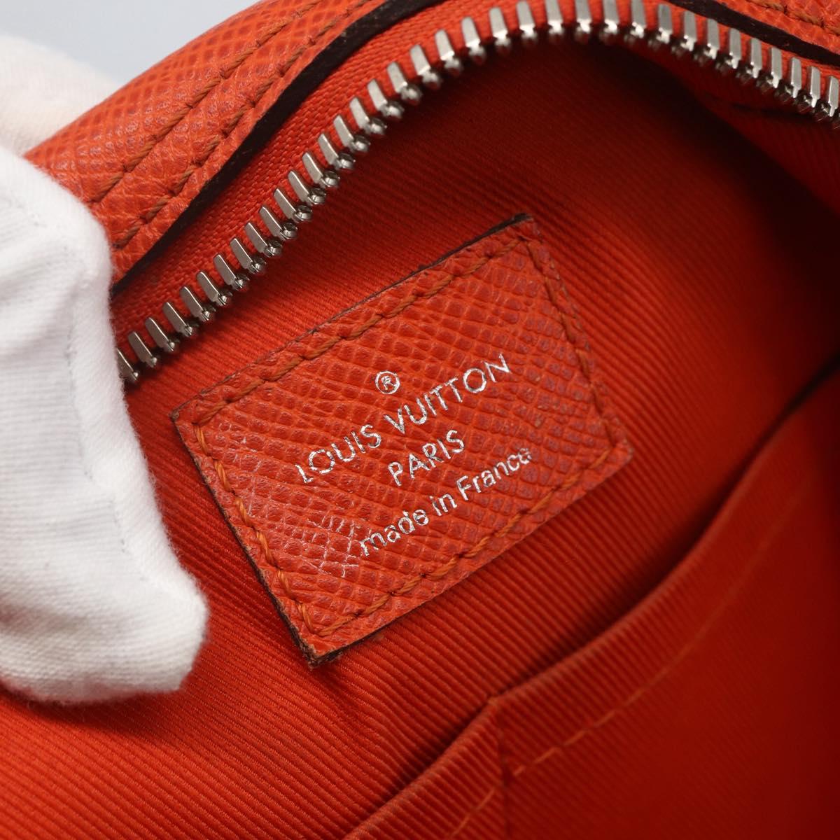 LOUIS VUITTON Taiga Porte Documents Voyage Bag Orange M30637 LV Auth 156354