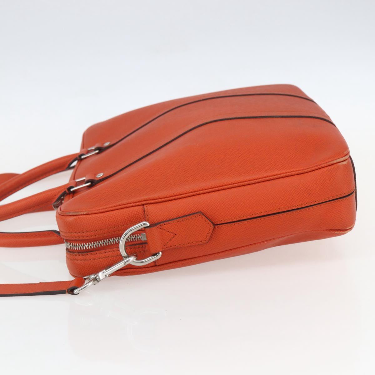 LOUIS VUITTON Taiga Porte Documents Voyage Bag Orange M30637 LV Auth 156354