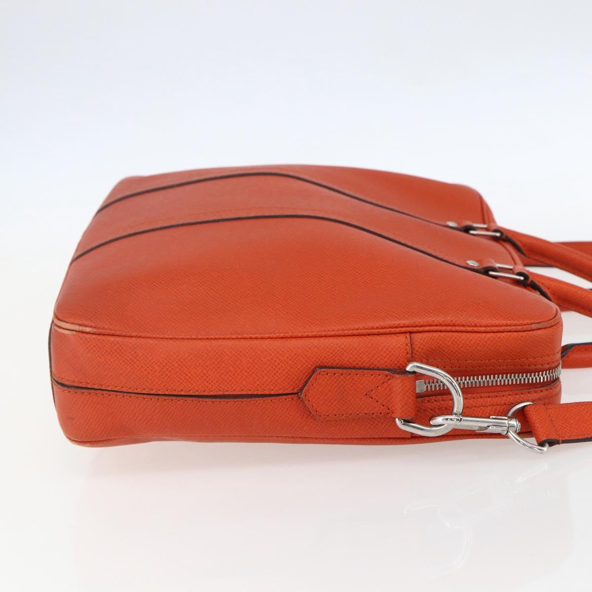 LOUIS VUITTON Taiga Porte Documents Voyage Bag Orange M30637 LV Auth 156354