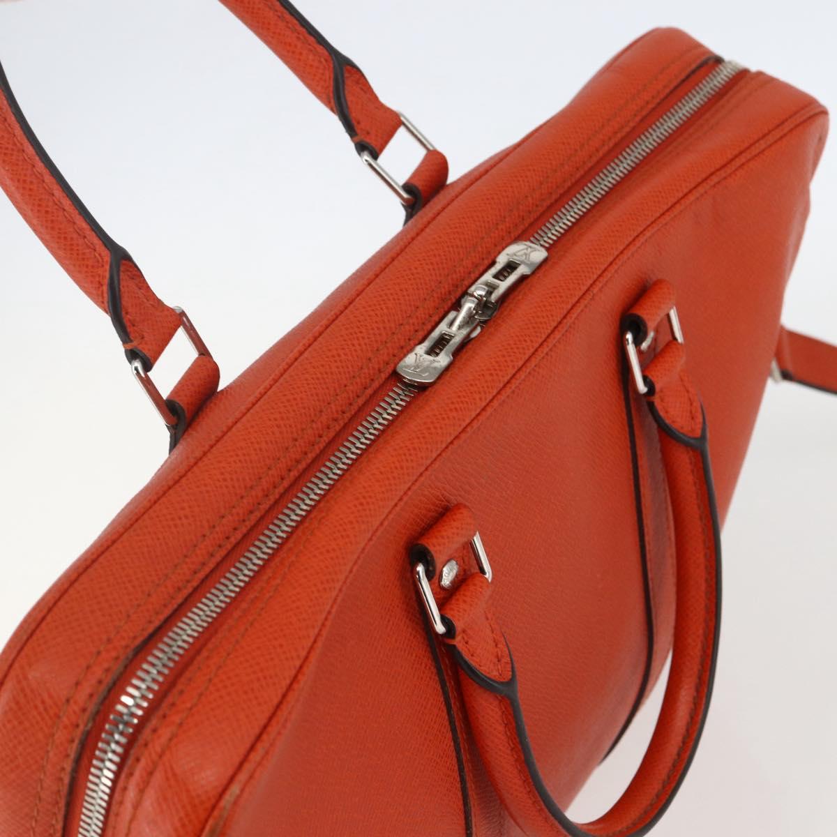 LOUIS VUITTON Taiga Porte Documents Voyage Bag Orange M30637 LV Auth 156354