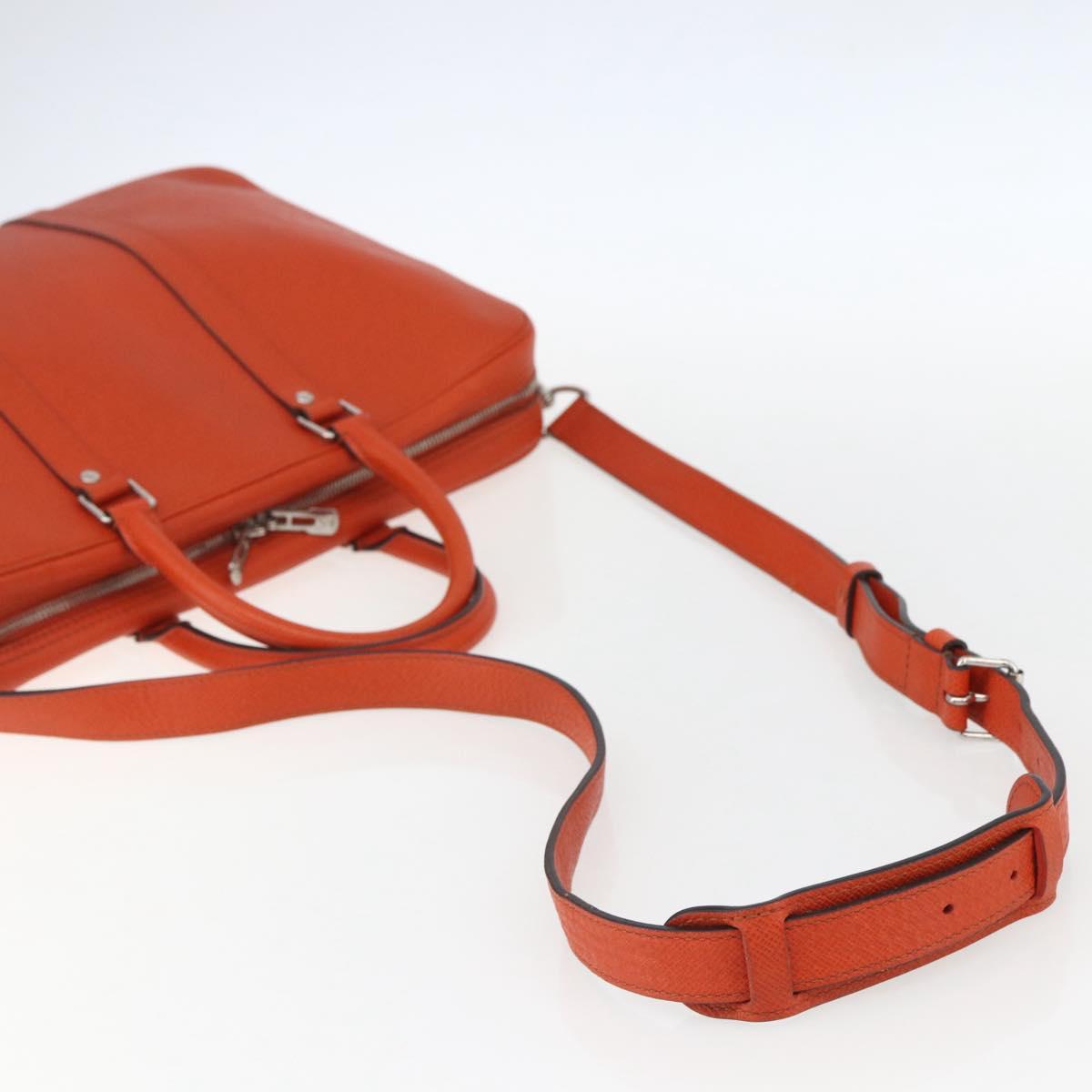 LOUIS VUITTON Taiga Porte Documents Voyage Bag Orange M30637 LV Auth 156354