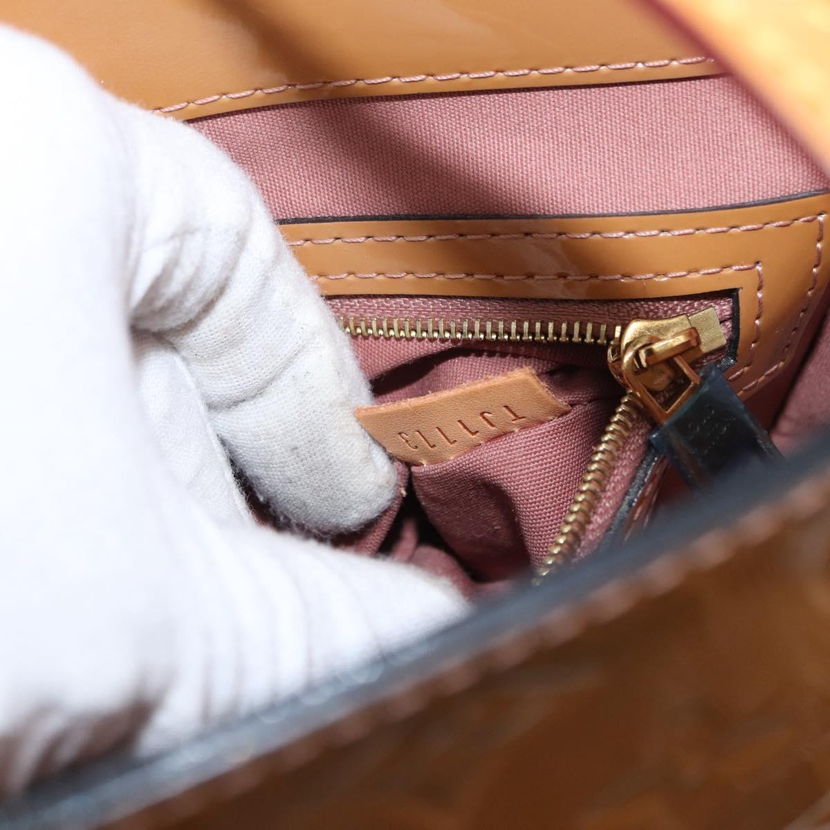 LOUIS VUITTON Monogram Vernis Catalina BB Bag Rose Velours M90015 Auth 156356