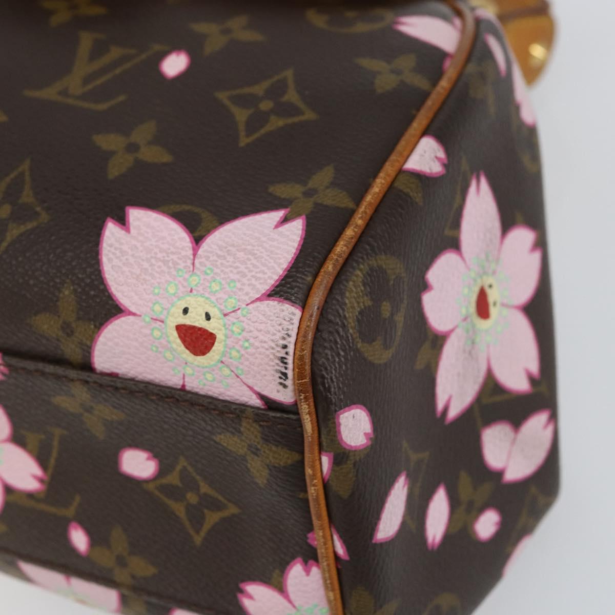 LOUIS VUITTON Monogram Cherry Blossom Sac Retro PM Hand Bag M92012 Auth 156357V