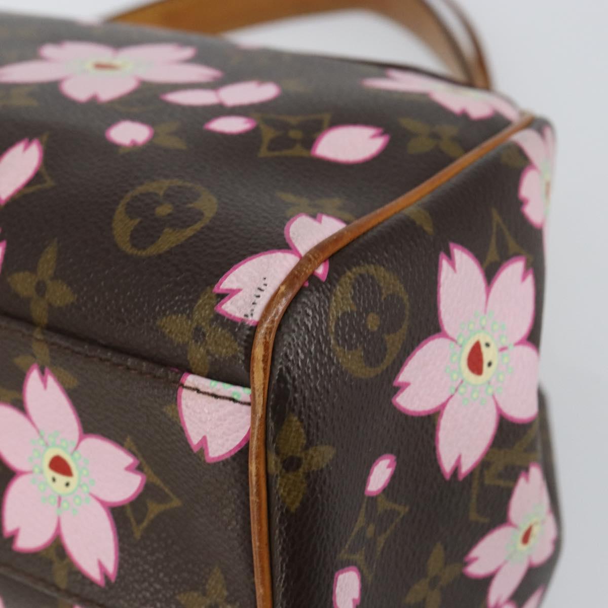 LOUIS VUITTON Monogram Cherry Blossom Sac Retro PM Hand Bag M92012 Auth 156357V