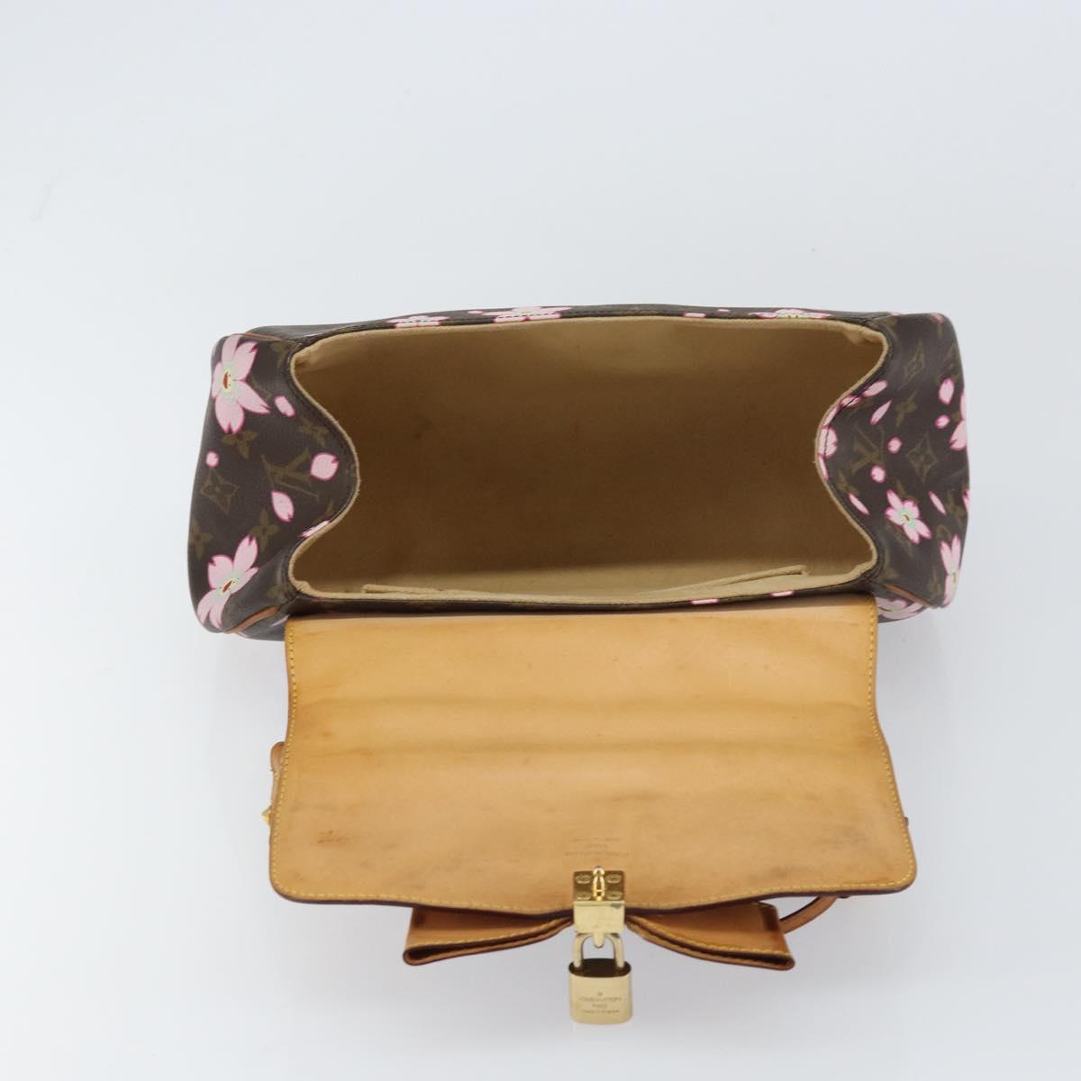 LOUIS VUITTON Monogram Cherry Blossom Sac Retro PM Hand Bag M92012 Auth 156357V