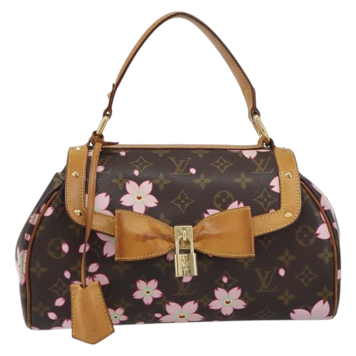 LOUIS VUITTON Monogram Cherry Blossom Sac Retro PM Hand Bag M92012 Auth 156357V
