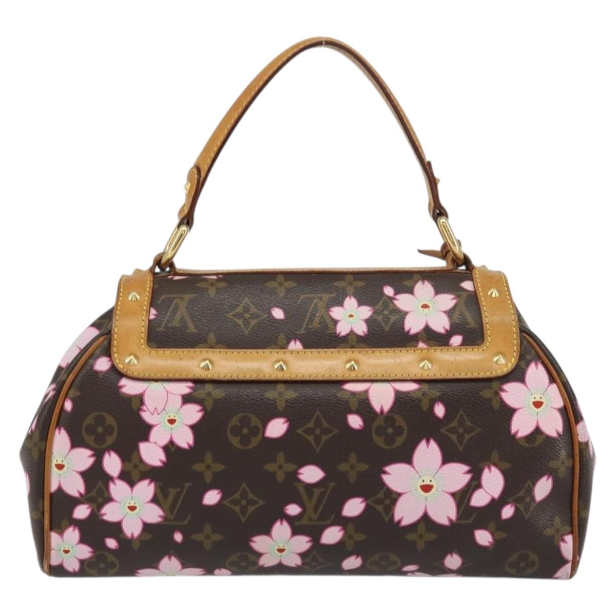 LOUIS VUITTON Monogram Cherry Blossom Sac Retro PM Hand Bag M92012 Auth 156357V