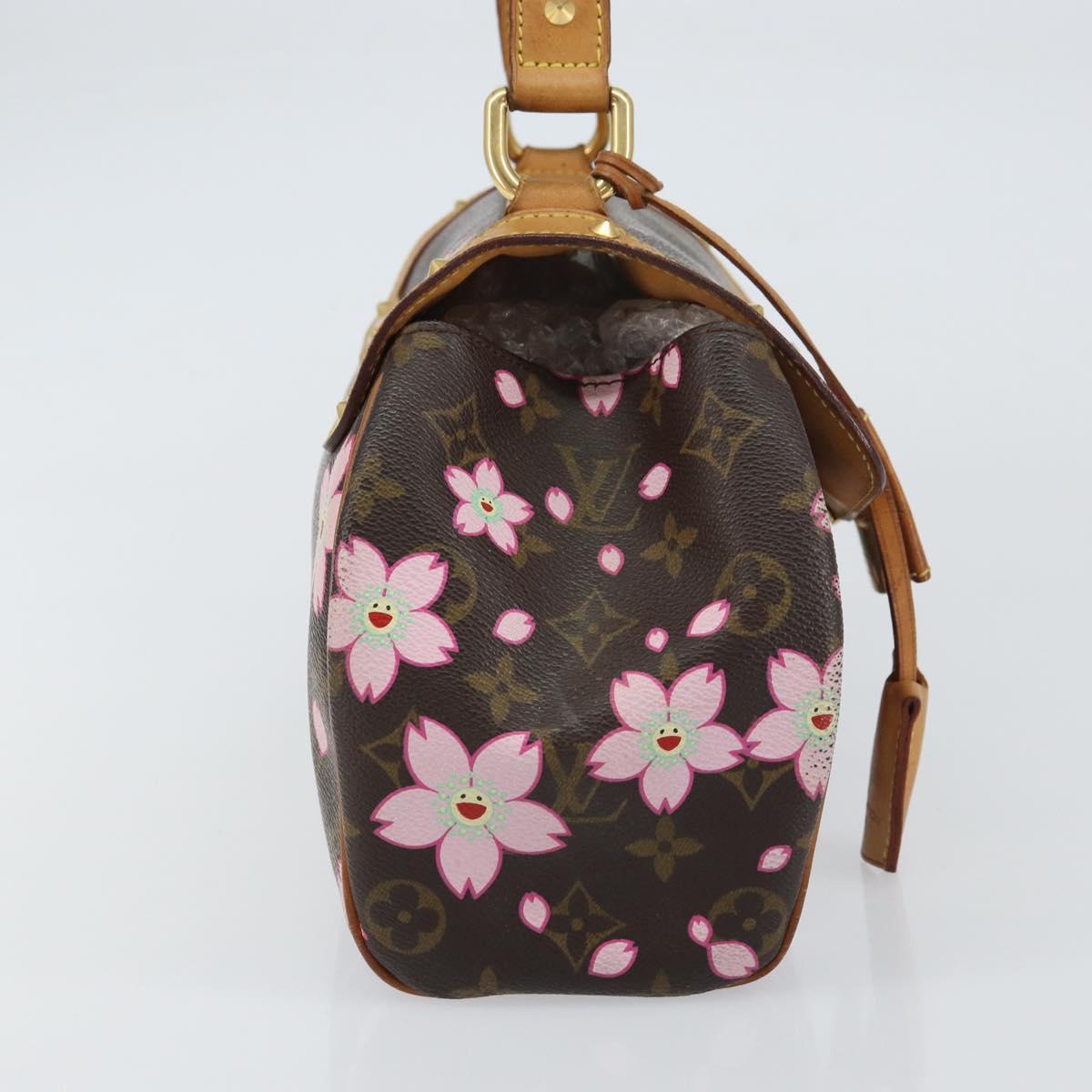 LOUIS VUITTON Monogram Cherry Blossom Sac Retro PM Hand Bag M92012 Auth 156357V