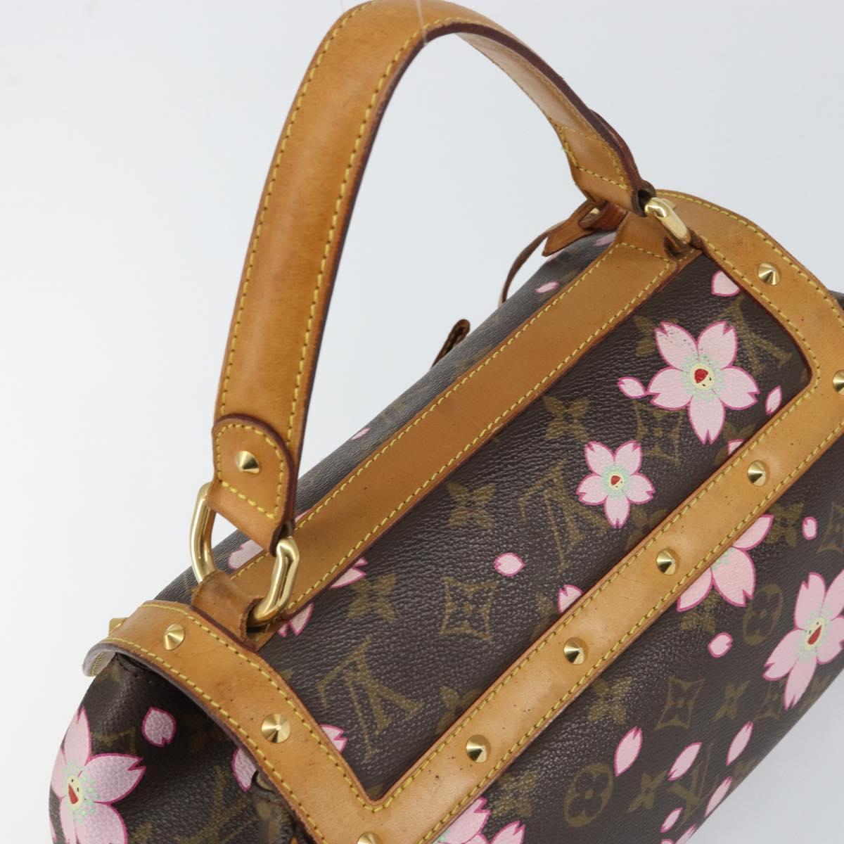 LOUIS VUITTON Monogram Cherry Blossom Sac Retro PM Hand Bag M92012 Auth 156357V