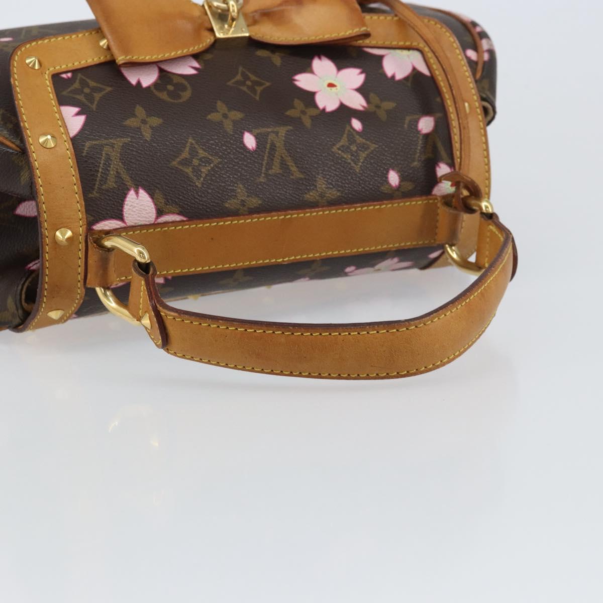 LOUIS VUITTON Monogram Cherry Blossom Sac Retro PM Hand Bag M92012 Auth 156357V