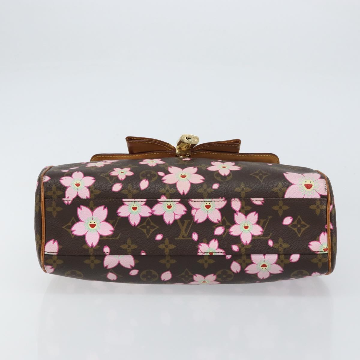 LOUIS VUITTON Monogram Cherry Blossom Sac Retro PM Hand Bag M92012 Auth 156357V