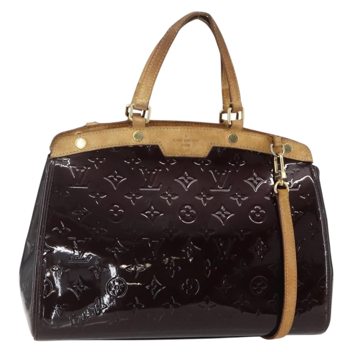 LOUIS VUITTON Monogram Vernis Blair MM Hand Bag 2way Amarante M91619 Auth 156360