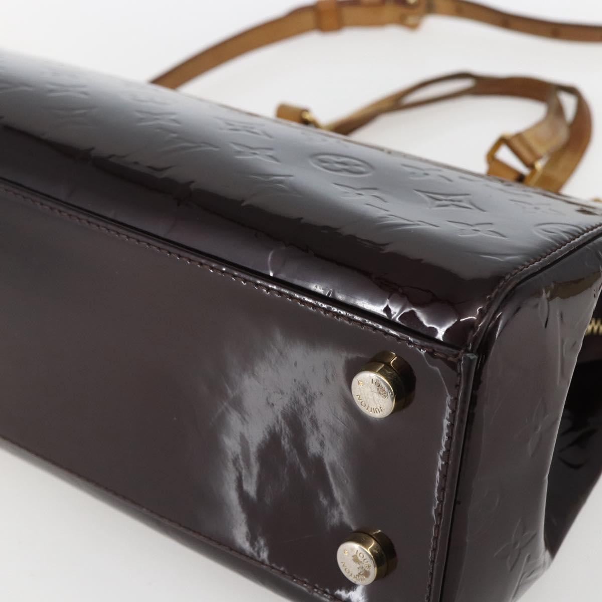 LOUIS VUITTON Monogram Vernis Blair MM Hand Bag 2way Amarante M91619 Auth 156360