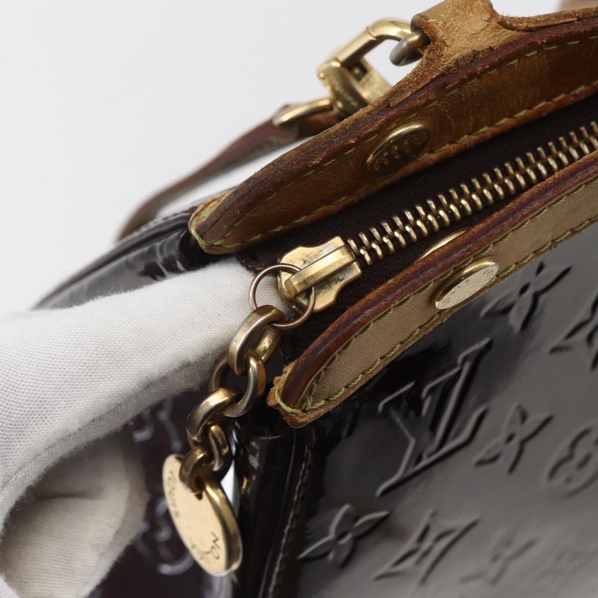 LOUIS VUITTON Monogram Vernis Blair MM Hand Bag 2way Amarante M91619 Auth 156360