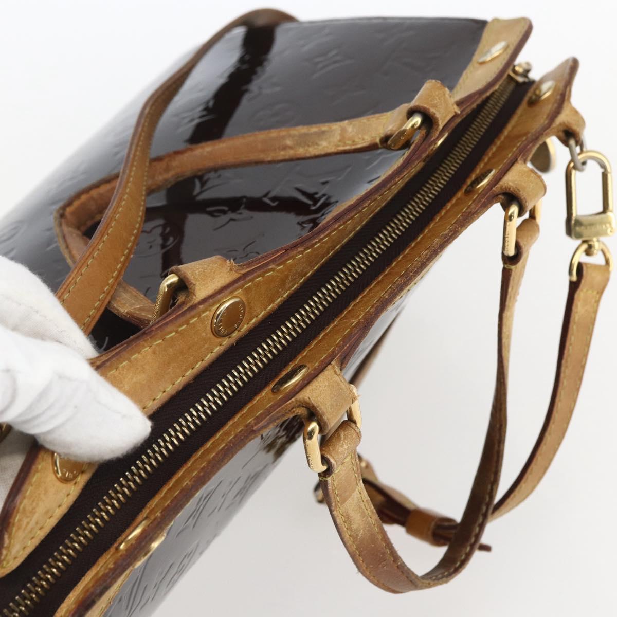 LOUIS VUITTON Monogram Vernis Blair MM Hand Bag 2way Amarante M91619 Auth 156360