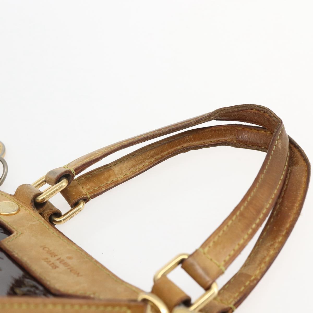 LOUIS VUITTON Monogram Vernis Blair MM Hand Bag 2way Amarante M91619 Auth 156360