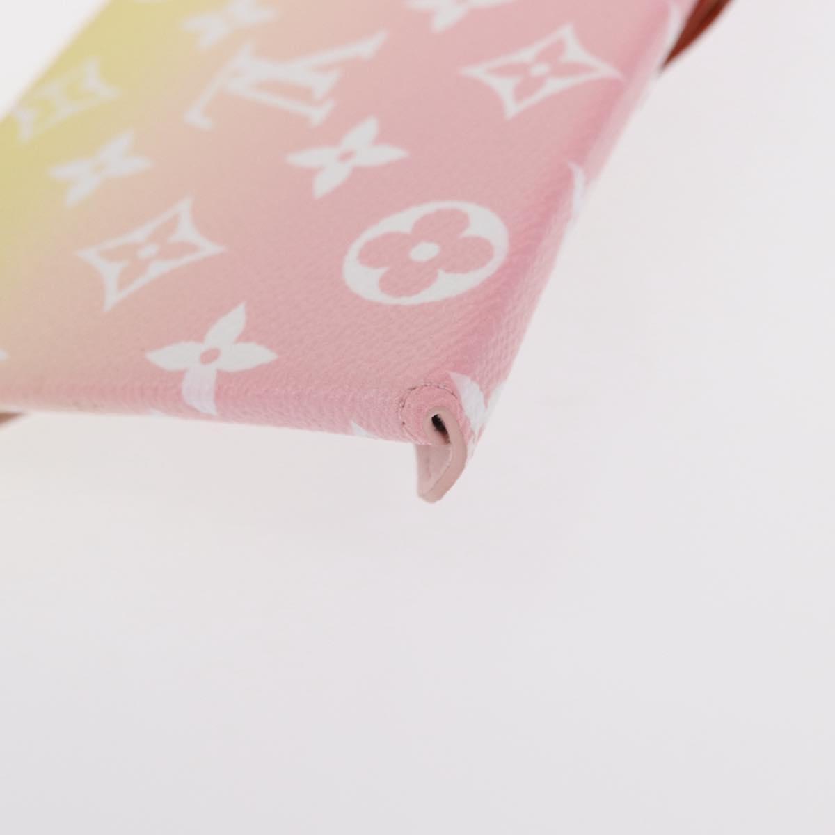 LOUIS VUITTON Monogram Etoui 6 Pailles Pouch Pink GI0621 LV Auth 156366M